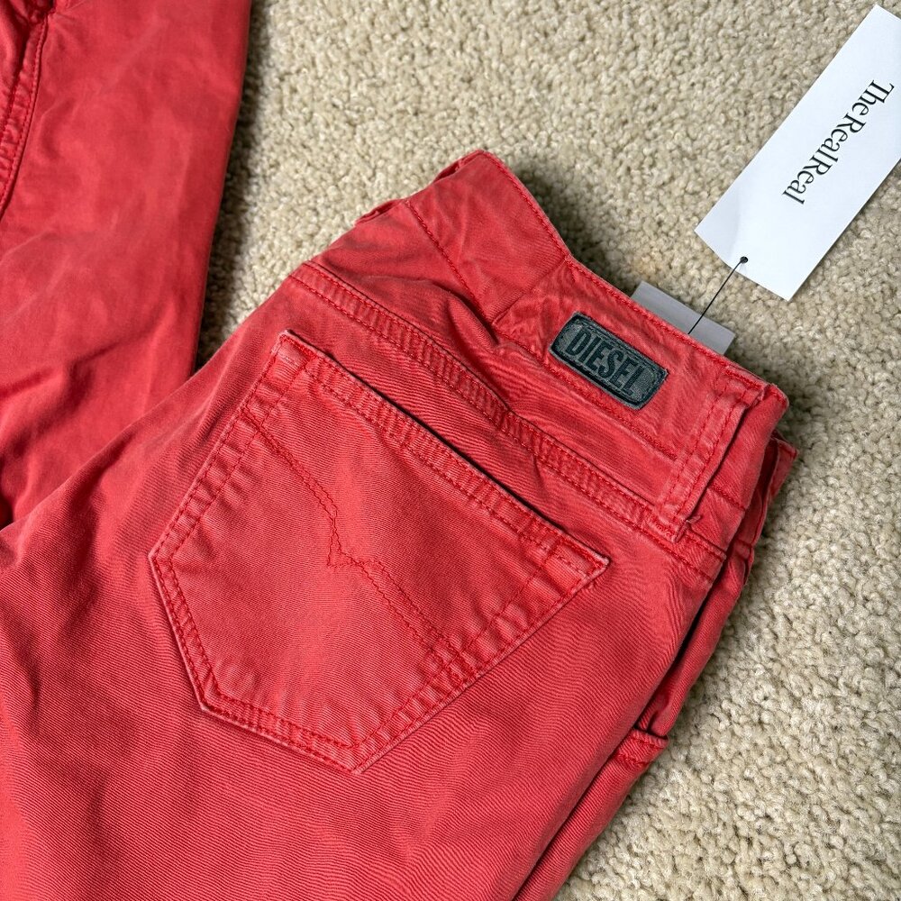 Low Rise Red Diesel Jeans